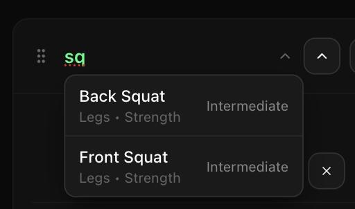 Exercise autocomplete